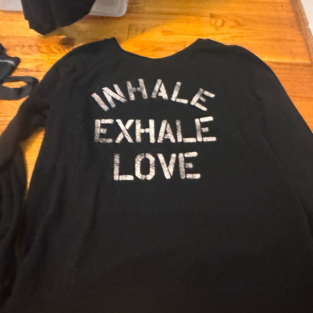 Black Sweater with Inspirational Text
